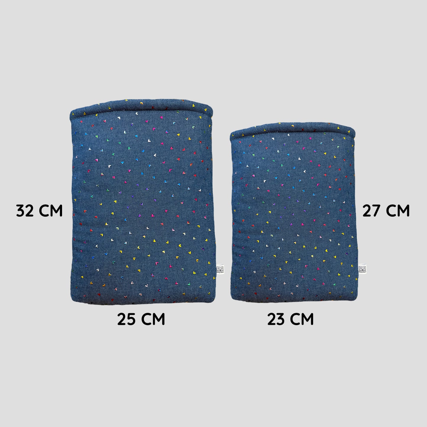 Book Sleeve Rainbow Hearts