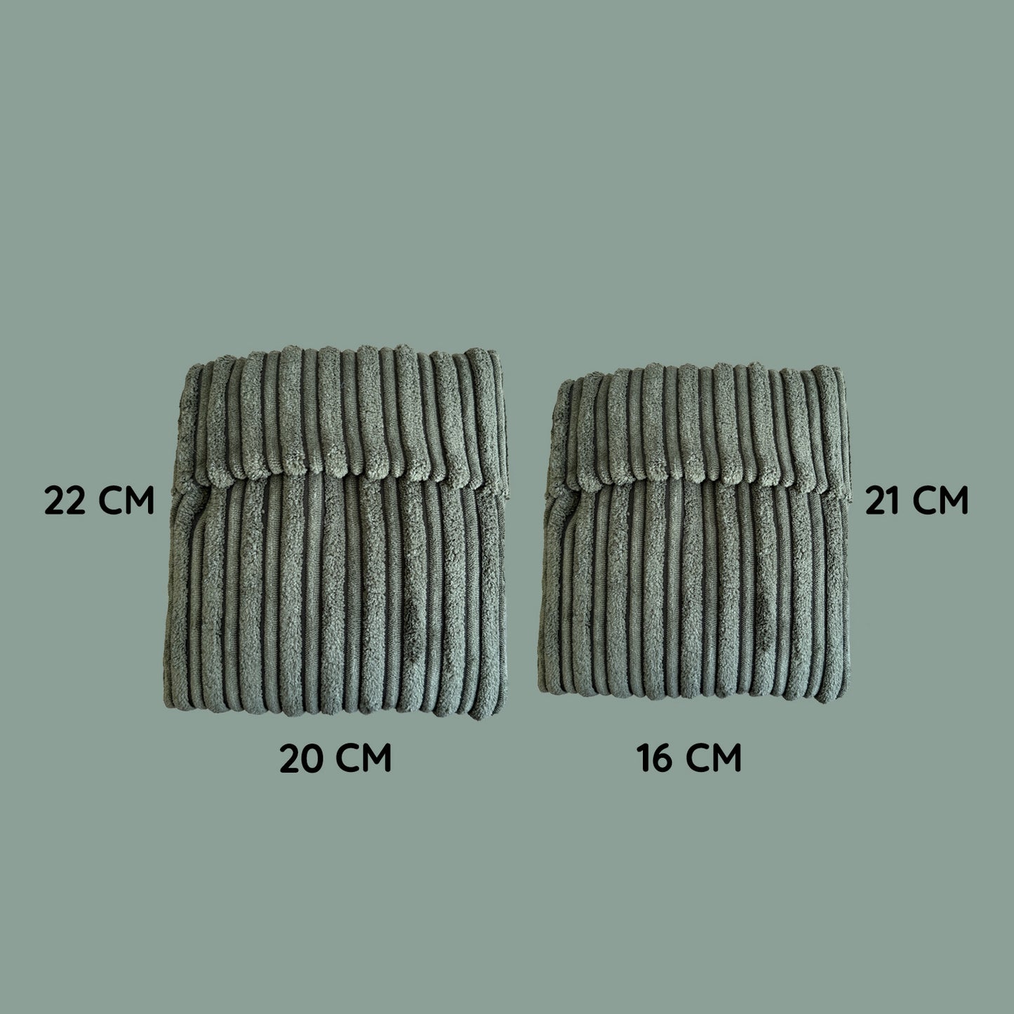 E-Reader Sleeve Double Rib English Green