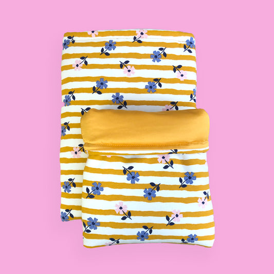 Book Sleeve Striped Spring Yellow