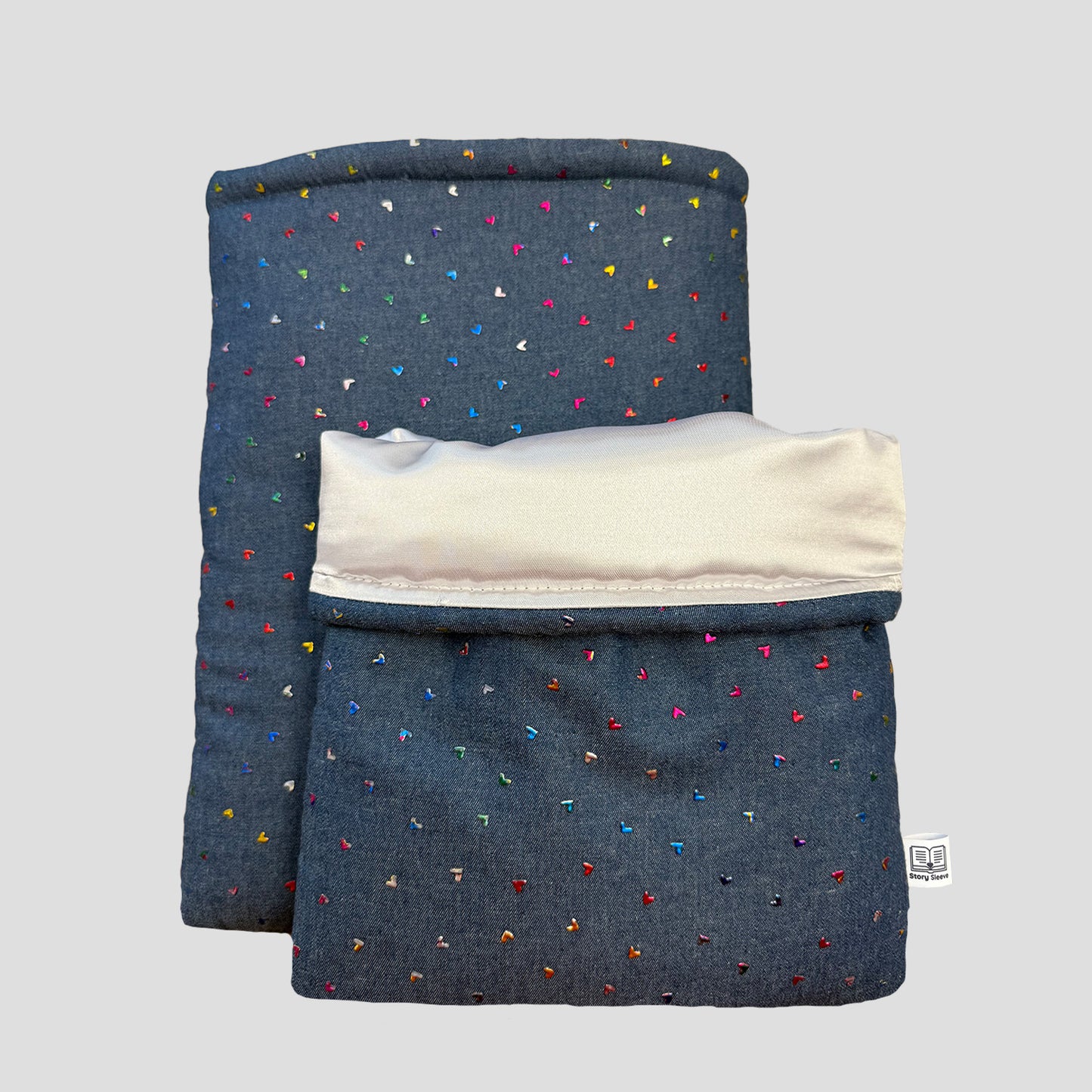 Book Sleeve Rainbow Hearts