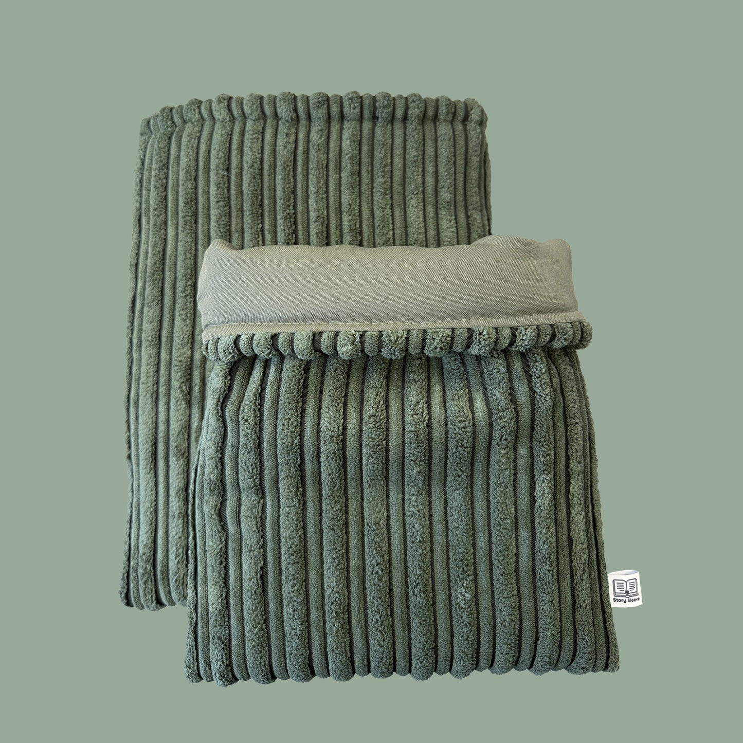 Book Sleeve Double Rib English Green