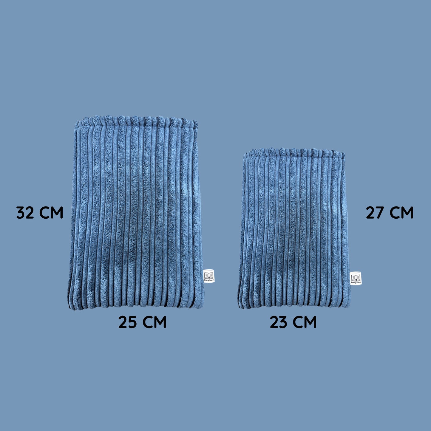 Book Sleeve Double Rib Blue