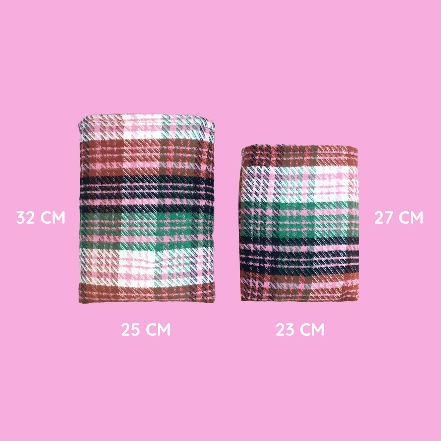 Book Sleeve Scottish Check Navy